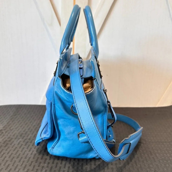 Rag & Bone Small Blue Leather Pilot Bag - Picture 4 of 16